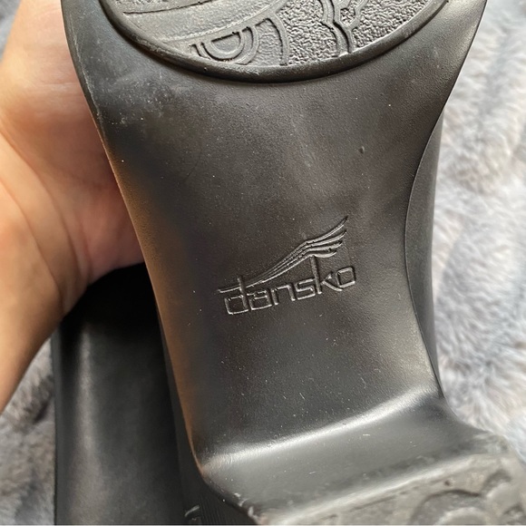 Dansko Bobbi roll down leather black slouch ankle boots size 40 - Picture 10 of 10